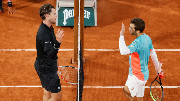 Dominic Thiem trifft in Gstaad zum zweiten Mal auf Hugo Gaston Dominic Thiem meets Hugo Gaston for the second time in Gstaad