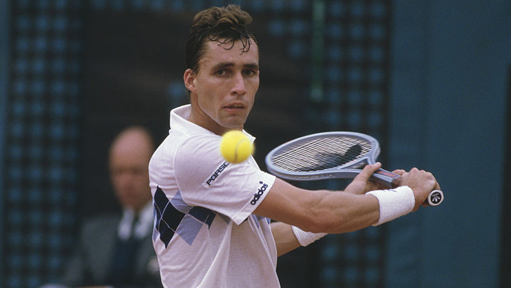 Ivan Lendl mit seinem markanten Rauten-Outfit