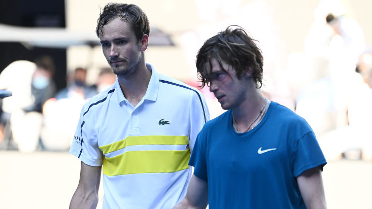 Daniil Medvedev and Andrey Rublev meet for the seventh time