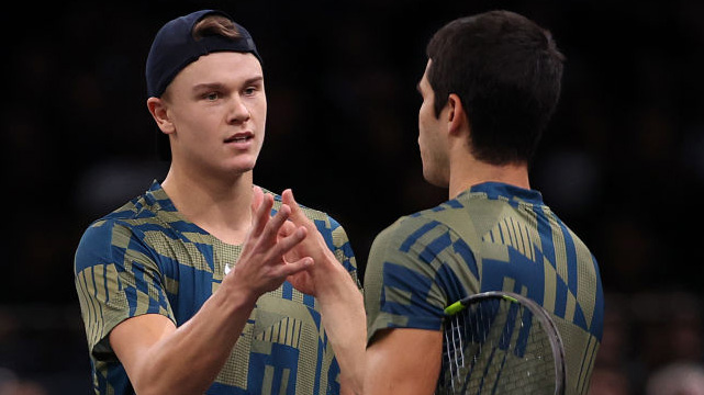 Diesen beiden Männern kann Nicolas Kiefer viel abgewinnen: Holger Rune und Carlos Alcaraz Diesen beiden Männern kann Nicolas Kiefer viel abgewinnen: Holger Rune und Carlos Alcaraz