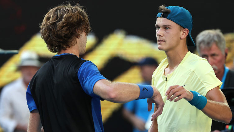 Andrey Rublev und Holger Rune treffen zum dritten Mal aufeinander Andrey Rublev und Holger Rune treffen zum dritten Mal aufeinander