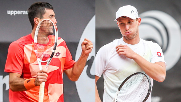 Sebastian Ofner plays against Filip Misolic for the final in Mauthausen