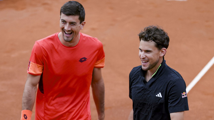 Sebastian Ofner und Dominic Thiem hatten in Kitzbühel auch gut lachen Sebastian Ofner und Dominic Thiem hatten in Kitzbühel auch gut lachen