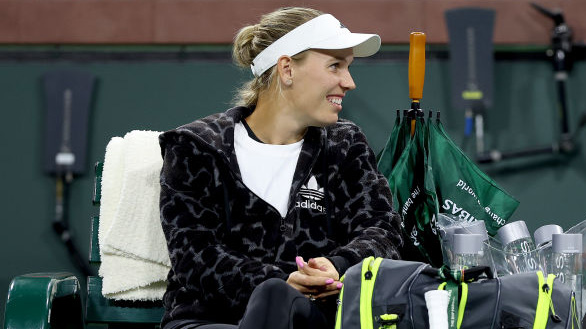Caroline Wozniacki hat in Indian Wells bislang gut lachen