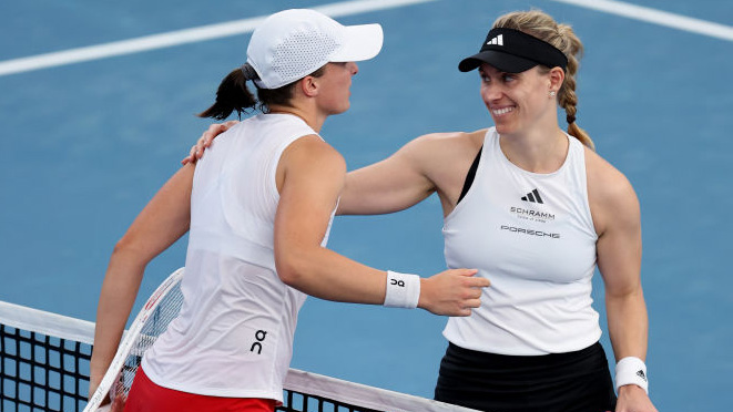 Beim United Cup in Sydney hatte Iga Swiatek gegen Angelique Kerber die Nase vorne