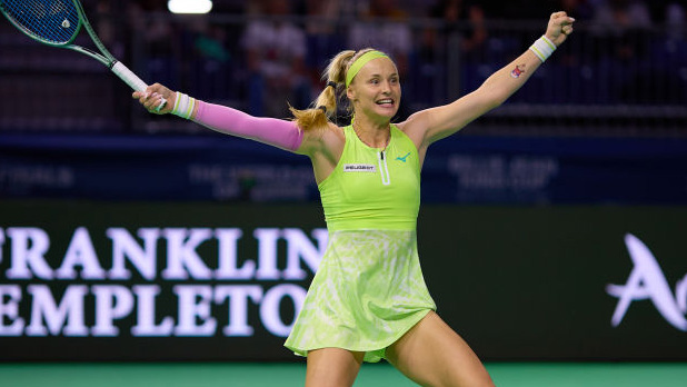 Rebecca Sramkova hat die Slowakei in das Halbfinale des Billie Jean King Cups 2024 gebracht Rebecca Sramkova hat die Slowakei in das Halbfinale des Billie Jean King Cups 2024 gebracht