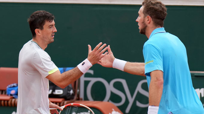 Sebastian Ofner und Jan-Lennard Struff bei den French Open 2025 Sebastian Ofner und Jan-Lennard Struff bei den French Open 2025