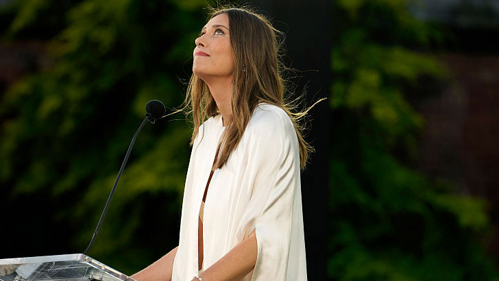 Maria Sharapova bei ihrer Zeremonie am Samstag in Newport