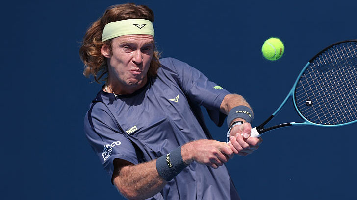 Für Andrey Rublev läuft es nicht im Einzel Für Andrey Rublev läuft es nicht im Einzel