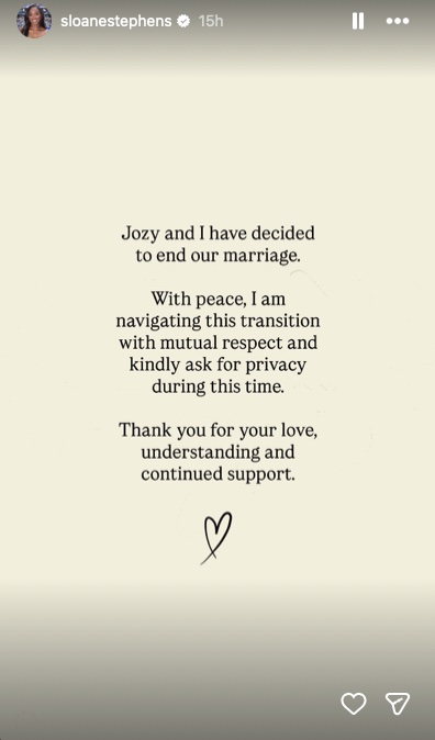 Instagram/Sloane Stephens