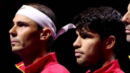 Rafael Nadal und Carlos Alcaraz gemeinsam im spanischen Davis-Cup-Team