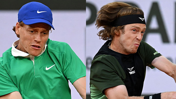 Jannik Sinner und Andrey Rublev treffen zum elften Mal aufeinander