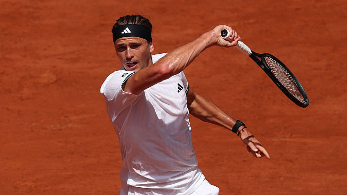 Alexander Zverev am Sonntag in Roland-Garros Alexander Zverev am Sonntag in Roland-Garros