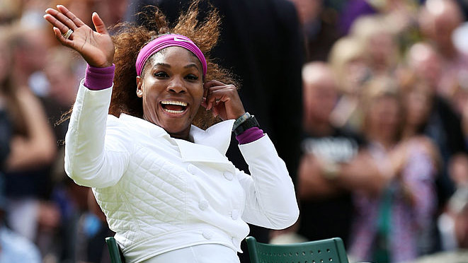 Serena Williams in Wimbledon - allerdings schon im Jahr 2012