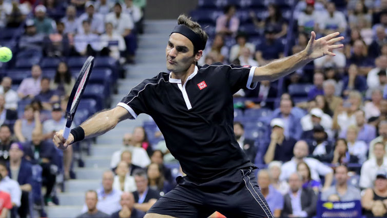 Roger Federer bei den US Open - allerdings noch in seiner aktiven Zeit