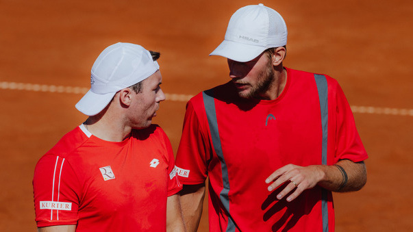 Lucas Miedler und Neil Oberleitner zuletzt beim Davis Cup in Wien